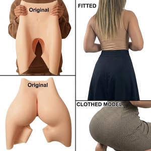 Nouveau Pantalon en Silicone <span class=keywords><strong>Culotte</strong></span> Entrejambe Ouvert Remonte-Fesses 1.2/1.4/2/3cm Gainant Ventre Plat Faux Fessiers Short pour Cosplay - Product Image 2