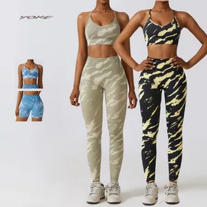 YOKE Hot Sell Frauen Gym Fitness Workout Sets Hohe Taille Frauen Sets Shorts Nahtloses Yoga Set