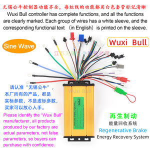 Contrôleur intelligent à onde sinusoïdale à 12 tubes et trois modes 36V/48V/58V/60V/72V 750W/800W/950W/1000W, entraînement silencieux pour véhicules à 2/3 roues L920 - Product Image 5