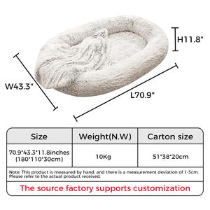 Venta al por mayor cama de perro humana personalizada 70,9 "* 43,3" * 11,8 "ortopédica calmante espuma viscoelástica grande <span class=keywords><strong>Xxl</strong></span> cama de perro humano para personas adultos - Product Image 3