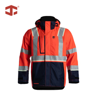 Overol de Seguridad JIADE de Alta Visibilidad en Naranja, Multibolsillos, Resistente, Ropa de Trabajo Ignífuga, Chaqueta Cortavientos