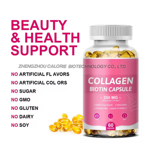 Péptidos de colágeno múltiple Softgel Péptidos de colágeno hidrolizados con biotina Vitamina C Ácido hialurónico No GMO 120 Softgel 1 paquete - Product Image 6