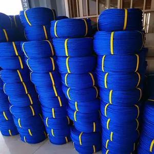 حبل PE من المصنع الصيني 6 مم 18 مم 12 مم لجميع الأشكال من حبال الالياف أحادية الشعيرة الملتوية من البلاستيك لصيد الأسماك والعبوات البحرية