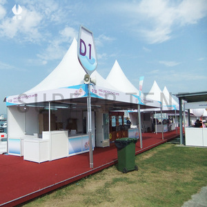 Carpa Suple para Exteriores con Techo Puntiagudo, de Aleación de Aluminio y Tela Oxford, Rectangular, para Ferias Comerciales, Impermeable, para Todas las Estaciones - Product Image 1