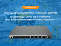Xallcom X522824-W-E 24 Port Gigabit Tembaga 24 Port Gigabit SFP 4 Port 10Gigabit SFP Switch Ethernet Komersial Terkelola L3