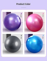Ballon de yoga en PVC 65 cm, lisse et givré, pour fitness et Pilates