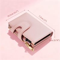 Dompet Wanita RFID Otomatis Desain Baru dengan Kantong Koin Ber-resleting, Dompet Pintar Kulit PU Logam Aluminium, Tempat Kartu