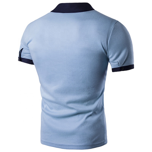 Fashionable High Quality <strong>Ropa</strong> De Hombre Pure Cotton Short Sleeve Man Contrast Color Collar t Shirt for Mens Slim Fit <strong>Polo</strong> Shirts - Product Image 3