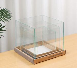 Super branco vidro peixe tanque pequeno peixinho tanque casa quente curvo <span class=keywords><strong>Betta</strong></span> peixe vidro tanque conjunto - Product Image 3