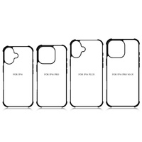 Coques de téléphone portable vierges en TPU 2D pour sublimation, protection intégrale, antichoc, résistantes à la saleté, ajustement parfait à 100 %, pour 17, noir transparent