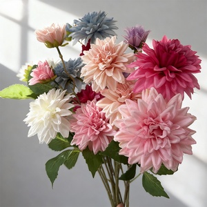 DC033 Vendita Diretta di Fabbrica Fiori Artificiali di Dalia Fiori di Seta per Centrotavola e Composizioni Floreali - Product Image 4