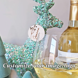 Étiquettes personnalisées en bois <span class=keywords><strong>pour</strong></span> vin/cocktails, marque-places – Fournitures de fête <span class=keywords><strong>pour</strong></span> mariage, <span class=keywords><strong>anniversaire</strong></span> - Product Image 2