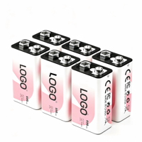 Batteries alcalines 9 volts non rechargeables en vrac, fabriquées en usine OEM, pour appareils photo numériques, jouets, équipements audio professionnels