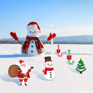 Letreros de Navidad para Jardín, Decoraciones Navideñas para Exteriores, Letrero Corrugado para Césped con Estaca de Árbol de Navidad - Product Image 4