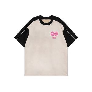 Venta al por mayor 220 Gsm algodón manga raglán camiseta personalizada Casual Vintage camiseta - Product Image 3