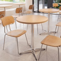 Ensemble Table Basse et Chaises Modernes en Bois, Vente en Gros Direct Usine, Idéal pour Café et Loisirs