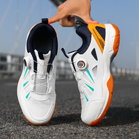 Chaussures de sport à double rangée de boutons rotatifs pour le badminton, le tennis et la course, avec doublure en maille, pour étudiants, adolescents et adultes, idéales pour l'entraînement