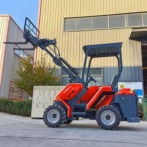 Pengiriman pabrik 1T <span class=keywords><strong>Mini</strong></span> teleskopik kompak pemuat tinggi Minicargador dengan 4 roda penggunaan pertanian hidrolik untuk dijual - Product Image 4