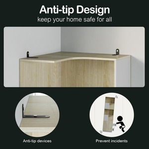 Moderno 71 \ "alto DIY diseño en forma de <span class=keywords><strong>L</strong></span> MDF librería deflector fábrica Reversible estante de exhibición independiente para sala de estar de madera