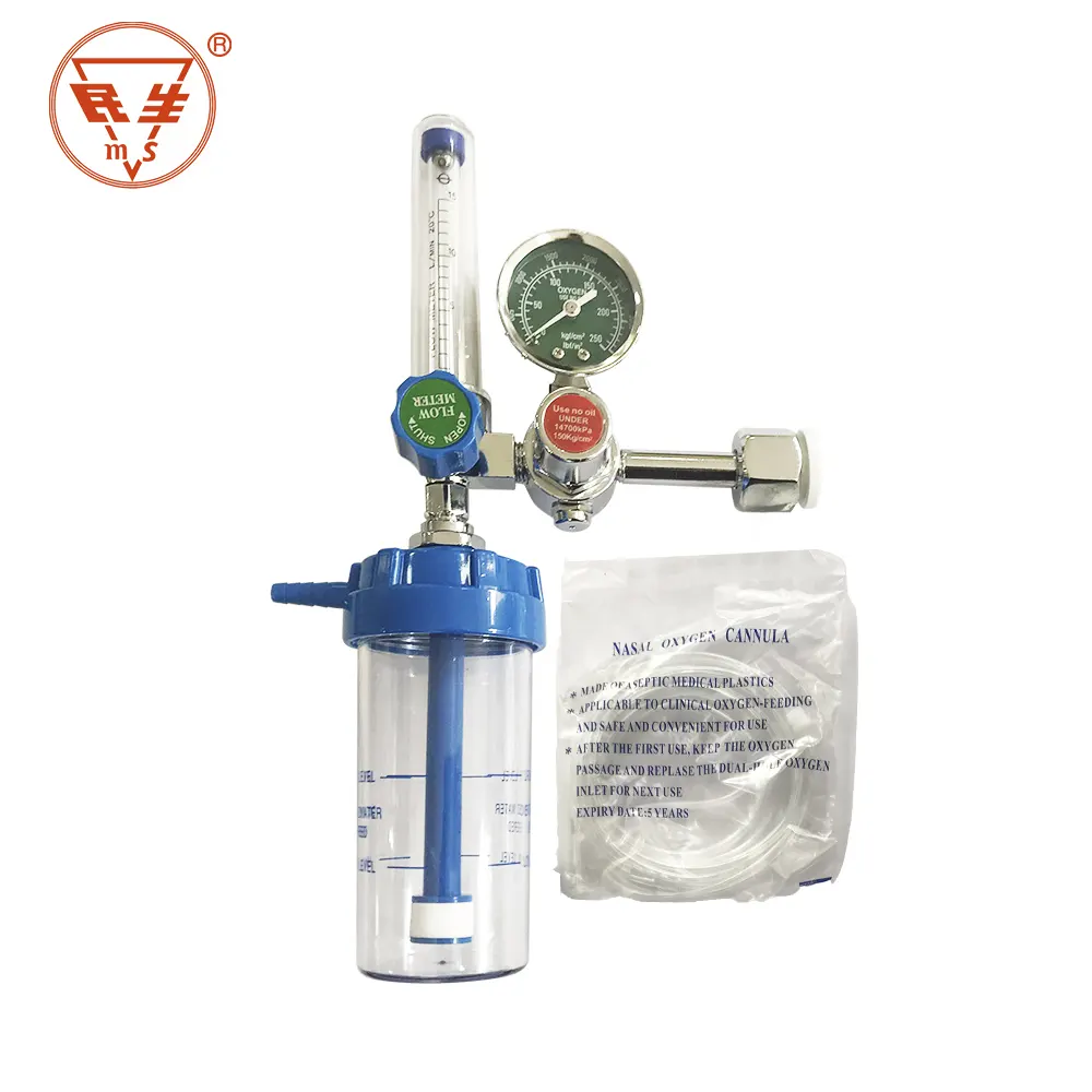 Humidificateur régulateur d'oxygène en nylon, bouteille avec débitmètre, humidificateur
