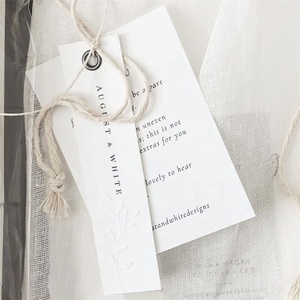 Tùy Chỉnh Sang Trọng May Mặc Đu Thẻ Quần Áo Nhãn In Tên Logo Nhựa Treo Tag Với Chuỗi Giấy Hangtags Cho Quần Áo Logo Riêng - Product Image 2