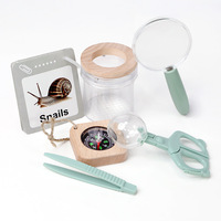 Custom Wooden Insect Catching Kit Kids Outdoor Bug Explorer Set with Net Magnifier STEM Learning Toy Yunhe Zhejiang SDX-56743
