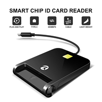 Lector de Tarjetas con Chip Tipo C ZOWEETEK, Lector/Grabador de Tarjetas Inteligentes ISO 7816 EMV CAC ID IC SIM USB C, Lector de Tarjetas de Crédito Móvil OTG para Pagos