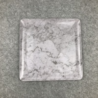 Grandes assiettes carrées en mélamine, pièces, bon marché, pour les restaurants