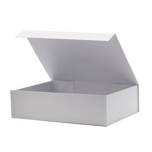 Luxury Stock Ready Fancy White A3 Shallow Size <b>Cardboard</b> Foldable Gift <b>Box</b> Packaging - Product Image 5