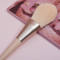 Ensemble de pinceaux de maquillage pour le visage en poils synthétiques vegan de marque privée Dongmei avec manche en bois, 12 pièces