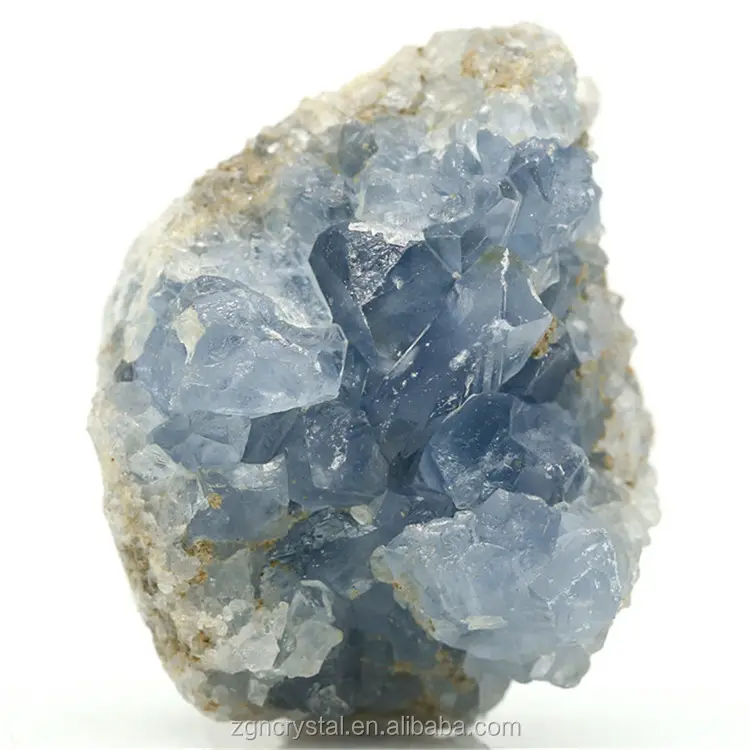 Groothandel Hoge Kwaliteit Natuurlijke Edelsteen Ruwe Steen Blue Celestiet Geode Crystal Cluster Voor Decoratie