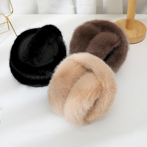 MIO automne hiver mignon <span class=keywords><strong>cache</strong></span>-oreilles en peluche pour les filles corée couleur unie pliable doux confortable fausse <span class=keywords><strong>fourrure</strong></span> <span class=keywords><strong>cache</strong></span>-oreilles en plein air - Product Image 2