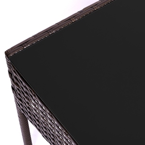 Bốn mảnh đặt Patio mây <span class=keywords><strong>wicker</strong></span> sofa đặt bàn và ghế đặt ngoài trời mây đồ nội thất sân vườn - Product Image 4