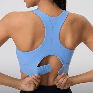 Vente en gros Hauts courts de gymnastique à boucle réglable à impact élevé pour femme Haut de sport à dos <span class=keywords><strong>ouvert</strong></span> Soutien-gorge de fitness - Product Image 3
