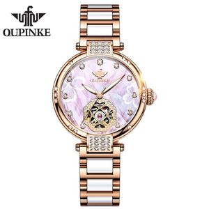 นาฬิกาข้อมือผู้หญิง OUPINKE <span class=keywords><strong>3183</strong></span> แบรนด์หรู ระบบอัตโนมัติ สายเซรามิก แฟชั่น นาฬิกาข้อมือผู้หญิง Relogio Feminino - Product Image 3