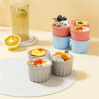 Moule à œufs en silicone 3 compartiments OEM ODM, facile à nettoyer, antiadhésif, pour cuisson en friteuse à air