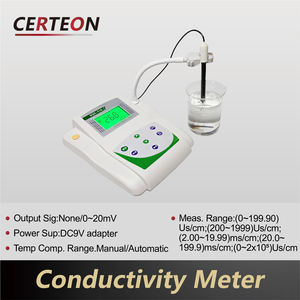 방수 디지털 휴대용 EC 측정기 실험실 및 온라인용 온도 프로브 포함 전도도계 - Product Image 5