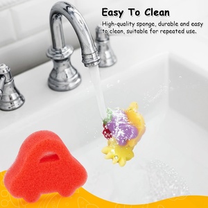 Cute Animal-Shaped Soft High Foam Bath Sponge Colorful High Density Scrubber for Household Cleaning Kitchen & Bath - Product Image 5