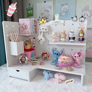 Mikoshiro Corner Pegboard <b>Shelf</b> <b>Desk</b> Organizer With Drawer Storage For Stationery And Miscellaneous Items Rectangle Standing - Product Image 1