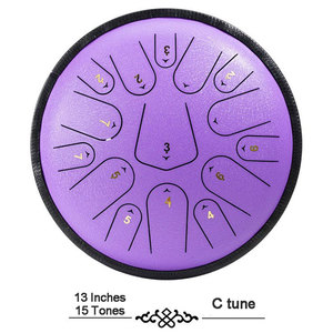 Tambor de lengua de acero de 13 pulgadas y 15 notas, instrumento de meditación <span class=keywords><strong>Zen</strong></span> para Yoga, sonido curativo, práctica de música - Product Image 6