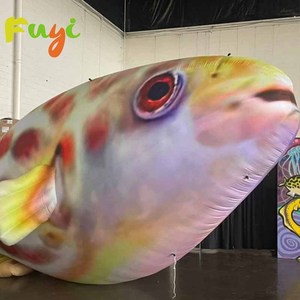 Pez Gigante Inflable de Calidad Comercial, Diseño Realista con Escamas Verdes y Vientre Blanco, para Exhibición en Eventos Deportivos de Pesca al Aire Libre - Product Image 4