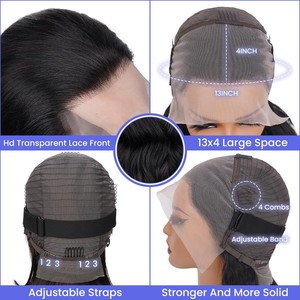 <span class=keywords><strong>Cheveux</strong></span> <span class=keywords><strong>bouclés</strong></span> <span class=keywords><strong>mi</strong></span>-<span class=keywords><strong>longs</strong></span> en dentelle européenne et américaine, <span class=keywords><strong>cheveux</strong></span> <span class=keywords><strong>bouclés</strong></span> noirs africains, bandeau en <span class=keywords><strong>cheveux</strong></span> naturels - Product Image 4
