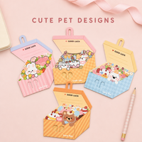 Carte de vœux personnalisée découpée sur mesure avec motif animal mignon, carte en papier imprimée sur mesure, fabricant OEM ODM