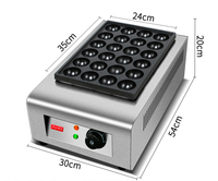 Meilleure vente Plaque unique 24 grands trous Takoyaki Maker Machine à collation électrique automatique Takoyaki
