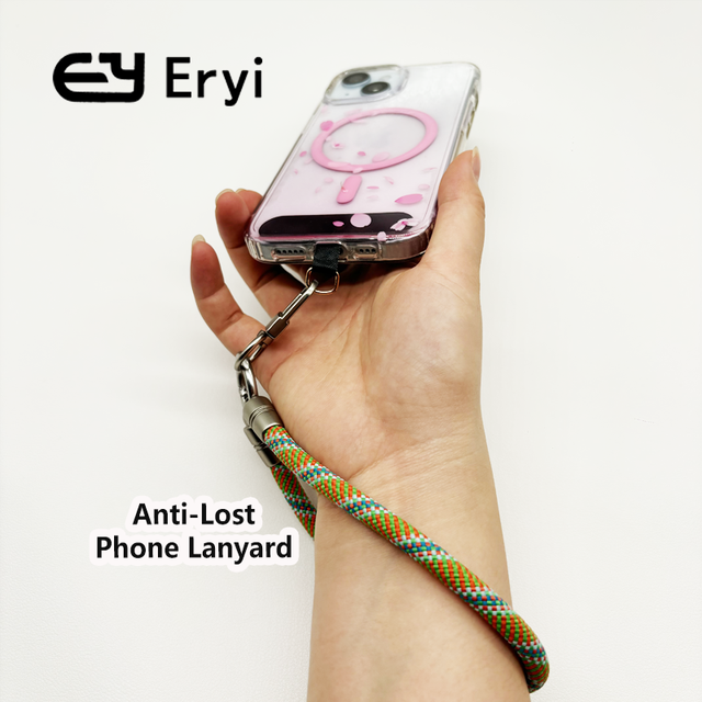 Customized Polyester Lanyard Keychain Short Phone Wristband Universal Detachable Wrist Strap Custom Logo Durable Eco-Friendly