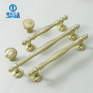 Jiehao French Style <b>Brass</b> Cabinet <b>Pull</b> Handles Bar Shape Durable For Wardrobe Door Shoe Cabinet <b>Drawer</b> Hardware - Product Image 4