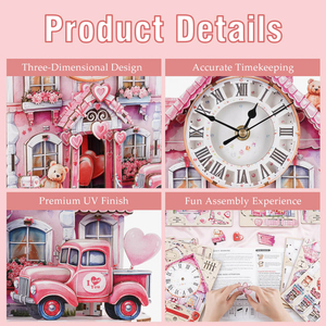 Sweetheart Cottage – Rompecabezas de madera DIY de forma irregular, hecho a mano, decorativo en 3D, para niños y adultos - Product Image 4