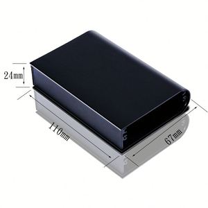 Aluminum Alloy Electronic <b>Enclosure</b> Project Box Case Customization Black Extrusion PCB Electrical Junction Box IP54 Rated Powder - Product Image 1