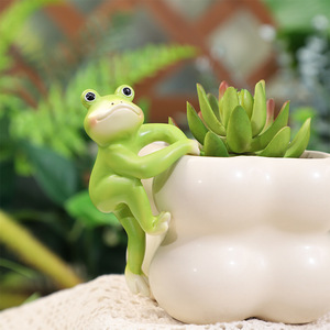 Nuovo Ornamento Creativo a Forma <span class=keywords><strong>di</strong></span> Rana <span class=keywords><strong>per</strong></span> Acquario, Decorazione <span class=keywords><strong>per</strong></span> Micro-Paesaggi da Giardino e Vasi - Product Image 3