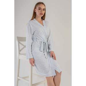KADIN P.SUPREM UZUN KOL CEPLI SABAHLIK - GRIS MELANGE - GRIS MELANGE - Product Image 2